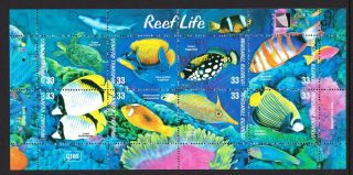 Marshall Islands 2000 Reef Life - Fish - Mnh Mini Sheet - Cat £9.  60 - (221)