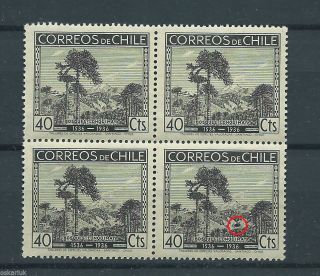 Chile 1936 Sc.  191 Lonquimay Araucaria Volcan Mnh Error Variety Cave In Mountain