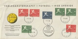 1958 Sweden/sverige Oversize Cover World Football Championchip