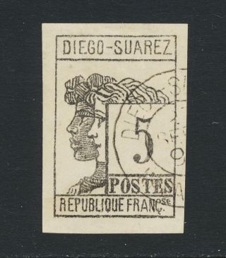Diego - Suarez 1890,  5c Vf Sc 7 (see Below)