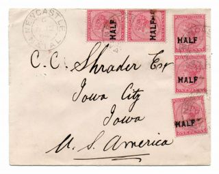 Natal/south Africa: Boer War,  Cover To Usa,  From Newcastle 1895,  Arr.  Canc.