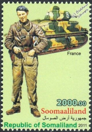 Wwii French Army Sergeant Tank Commander 2nd Bcc Uniform Stamp / Somua S35 Tank