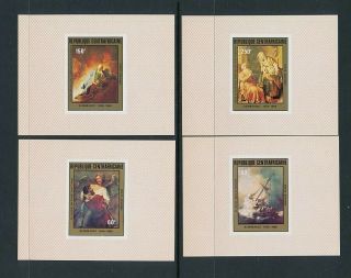D277372 Paintings Art Rembrandt Mnh Complete Set Of S/s 