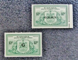 Nystamps Canada Stamp Eo1 Eo2 Og Nh $43