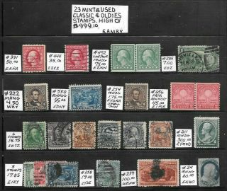 Usa 23 & Classic & Oldies Stamps.  High Cv $999.  10.