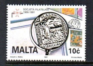 Malta Mnh 1991 Sg887 25th Anv Of Philatelic Society Of Malta