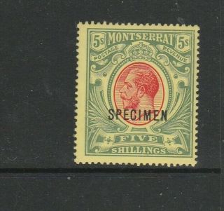 Montserrat 1914 Gv 5/ - Opt Specimen Fresh Mm Sg 48s