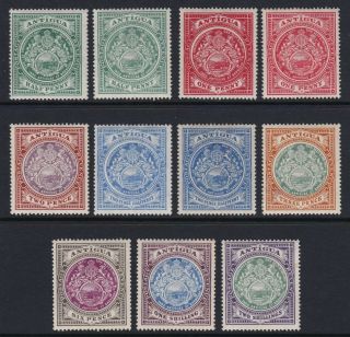 Antigua 1908 - 17 Set Of 8 Plus Shades - Mounted £228