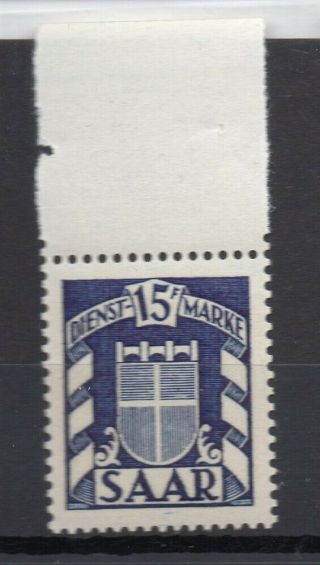Saar; (saargebiet) 1949 Oct.  Official Issue Fine Mnh Marginal 15fr.