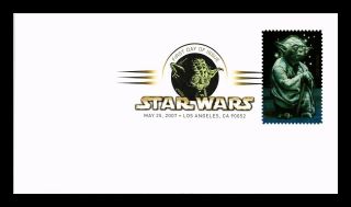 Dr Jim Stamps Us Star Wars Yoda First Day Cover Pictorial Cancel Uncacheted