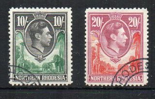 Northern Rhodesia 1938 - 52 10s And 20s Fu Cds