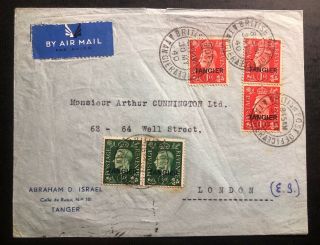 1940 Tangier Morocco British Agencies Airmail Commercial Cover To London England