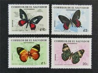 Nystamps El Salvador Stamp C252 - C255 Og Nh $49