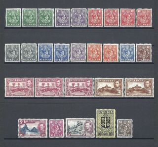 St Lucia 1938 - 44 Sg 128a/41 Cat £140,