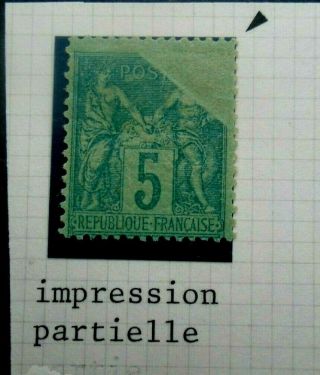 Classic 5c Error Impression Partielle Vf Mlh France Frankreich B241.  33 0.  99$