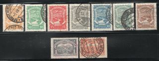 Colombia 1923 - 28 Scadta 9 Values To 2 Peso Fvf