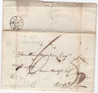 1797 Sussex - Battle Pmk Letter Major General G Forbes At 