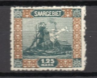 Saar; (saargebiet) 1921 Feb - April Pictorial Issue Hinged 1.  25m