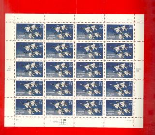 U.  S.  Air Force 50th Anniversary Sheet Of 20 Stamps (scott 