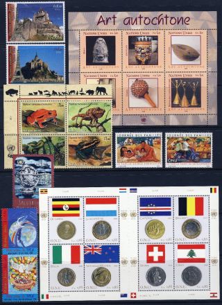 Un.  Geneva.  2006 Year Set.  11 Stamps,  2 Sheets.  Never Hinged