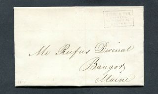1844 Stampless Jerome & Co Express Boston Mass To Bangor Maine - Content