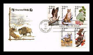 Dr Jim Stamps Us American Wildlife Combo First Day Cover Capex Event Farnum