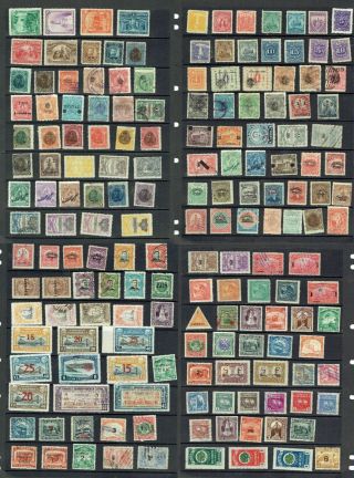 170 El Salvador Stamps Overprints,  Back Of Book