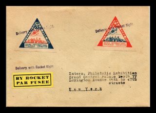 Dr Jim Stamps Us Delivery Rocket Mail Philatelic Exhibition European Size Cover