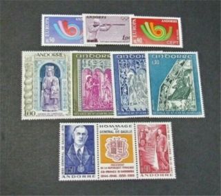 Nystamps French Andorra Stamp 213//221 Og H $37