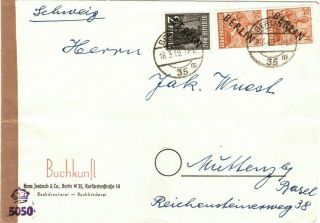 GERMANY Cover BERLIN AIRLIFT Period March 1949 British Censor Basel MA138 2