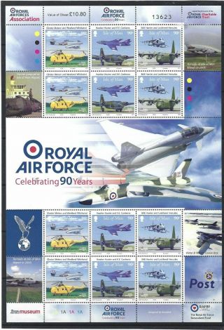 Isle Of Man 2008,  Royal Air Force Sheetlets Unmounted,  Mnh