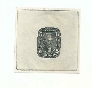 U.  S.  Stamps Scott 67e3a Five Cent Essay In Black Large Die On India Paper Cv 12