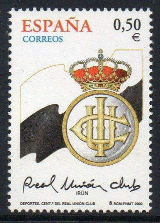 Spain 2002 Mnh Sg3857 100th Anniversary Of The Real Union Club Of Irun