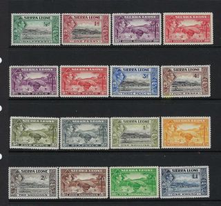 Sierra Leone Scott 173 - 185 George Vi Set (16 Stamps) Xlh