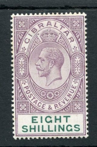 Gibraltar 1912 - 24 8s Dull Purple And Green Sg84 Mm - Light Hinge