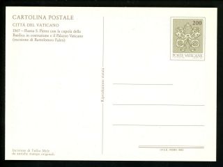 Postal Stationery H&g Vatican City Postal Cards Set Of 4 1982