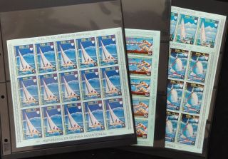 Guinea Ecuatorial 1972 Olympics Ship Sport Kiel Set X 15 Mnh (105 Stamps) Gu13