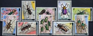 Rwanda 1978 Sg 867 - 876 Beetles Mnh Set D58764