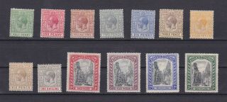 Bahamas 1921 British Colonies,  Short Set Sc 70 - 82,  Cv $137,  Wmk 4,  Mh