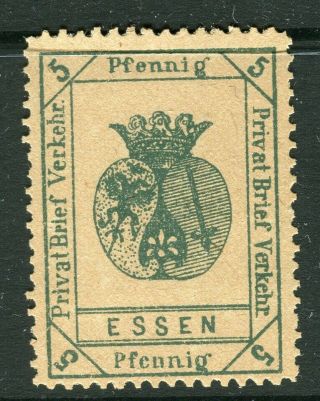 Germany Essen 1860s - 70s Fine Local Private Post Issue 5pf.  Value