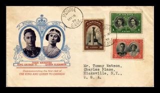 Dr Jim Stamps Royal Visit King George Queen Elizabeth Fdc Canada Combo Cover