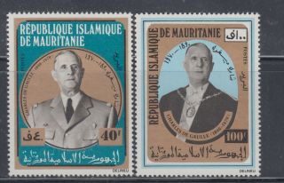 Mauritania 1971general De Gaulle Sc 289 - 290 Cplte Never Hinged