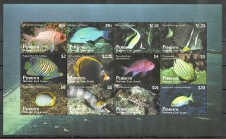 H3 Penrhyn Northern Cook Islands Marine Life Fish 1sh Michel 110 Mnh
