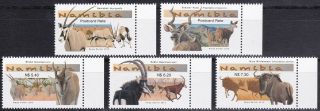 Namibia - 2013 - Large Antelopes Of Namibia.  Complete Set,  5v.  Nh