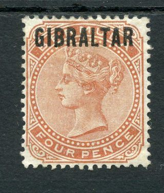 Gibraltar 1886 4d Orange - Brown Sg5 Mm - Cat £190