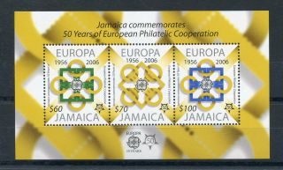 Jamaica 2006 Mnh Europa Cept 50th Anniv 3v M/s European Philatelic Cooperation