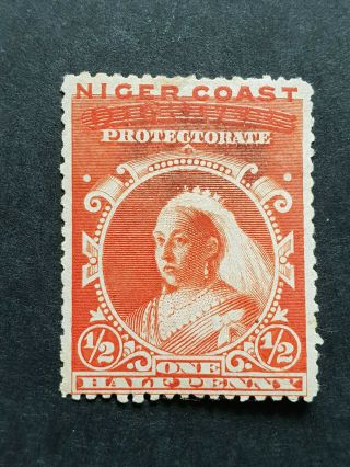 Niger Coast - 1894 - Qv 1/2d Vermilion - Sg 45a - Perf 13.  5 X 14 - M/h