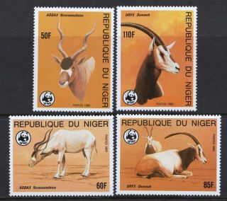 Niger 1985 World Wildlife Fund - Antelope - Mnh - Cat £18.  25 - (84)