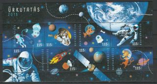 Hungary 2015 Space Research Mnh Miniature Sheet