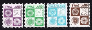 Swaziland 1978 Complete Set Of Stamps Mi 17 - 20 Porto Mnh